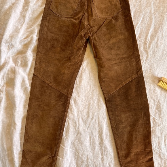 Abercrombie & Fitch Leather Pants Brown Size 10 - Picture 2 of 11